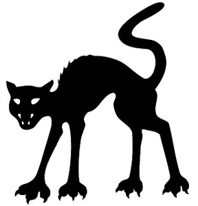 black cat halloween cat decal