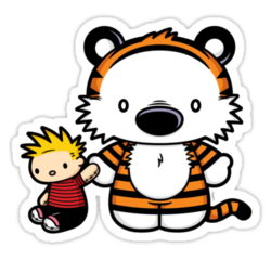 Calvin and Hobbes Stuffed Animal Decal
