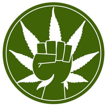 cannabis leaf power sticker