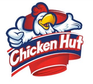 chicken hut fast-food logo sticker