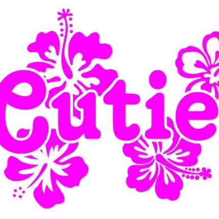 Cutie with Flowers Decal