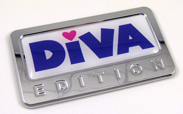 diva special edition adhesive chrome emblem