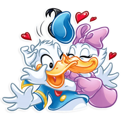 donald duck daisy duck disney cartoon sticker 22
