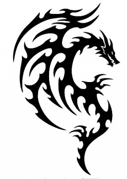 Dragon Die Cut  Animal Tribal Decals  32