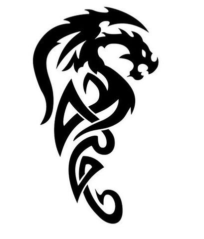 dragon_tribal logo sticker 66