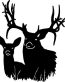 Elk and Cow Vinyl Sticker