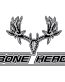 GRAY BLACK WHITE Bone Head Big Buck Decal