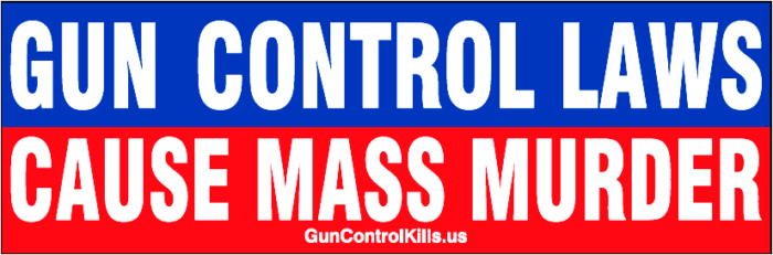 gun control kills bumper sticker