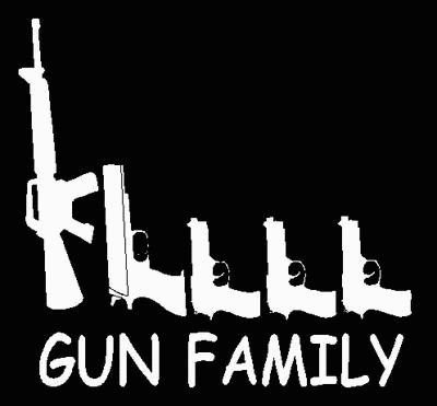 Gun Family Diecut Decal 1