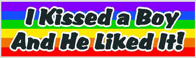 I Kissed a Boy Color Sticker