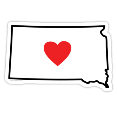 Love South Dakota Sticker