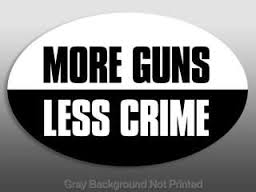 MORE GUSN LESS CRIME OVAL STICKER