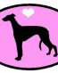 Oval Greyhound Decal PINK