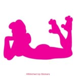 pinup girl skater decal