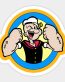 POPEYE ROUND STICKER