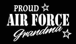 PROUD Military Stickers AIR FORCE GRANDMA