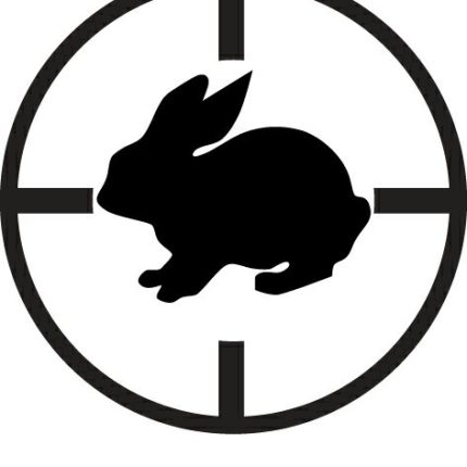 rabbit hunting scope sticker decal