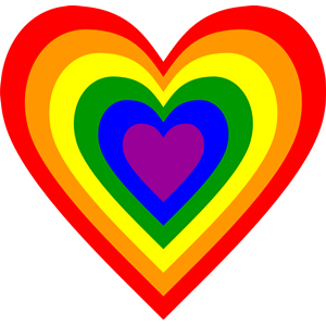 Rainbow Heart Sticker LGBT 44