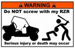 Rhino Funny Warning Sticker 7