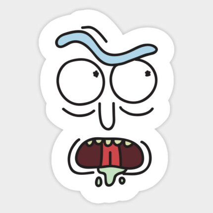 rick and morty RICK FACE STICKER 999