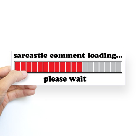 sarcastic comment funny sticker bumper decal