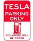 TESLA PARKING ONLY EV STICKER