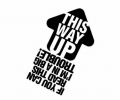 This Way Up Sign funny auto decal