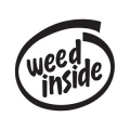 weed inside funny pot sticker