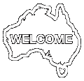 welcome to australia diecut decal