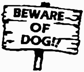 15 Beware of Dog Decal