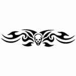 Tribal Skull Vinyl Car Sticker