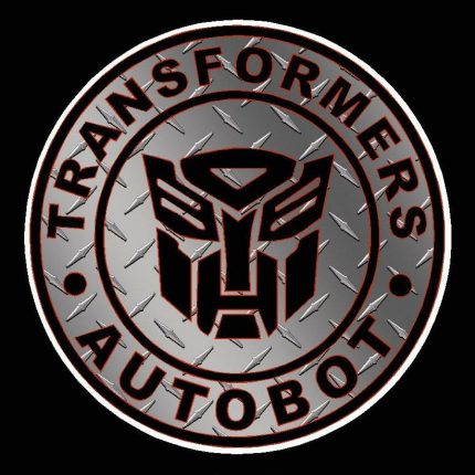 1 BADGE DECAL Diamond Plate Autobot - Circular