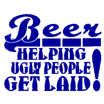 Beer Ugly People decal