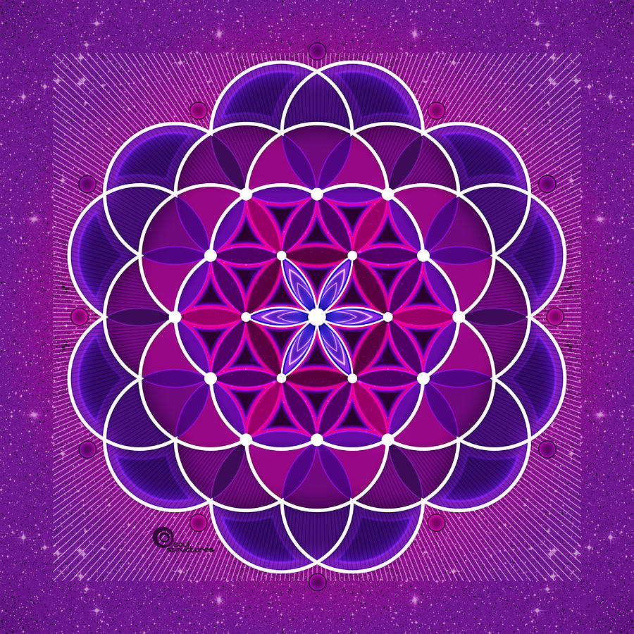 YOGA Flower of Life Color Sticker 3