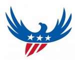 american-eagle-flying-up-usa-flag sticker
