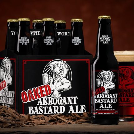 Arrogant Bastard Ale Oaked Six Pack Rectangular Sticker