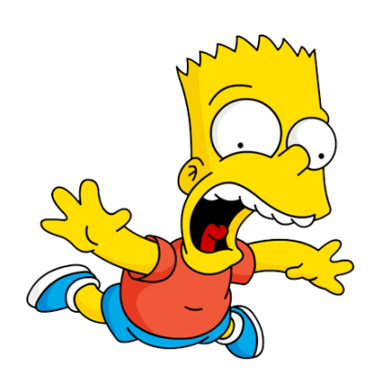 BART SIMPSON FALLING STICKER