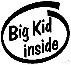 Big Kid Funny Sticker