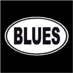 Blues Oval Decal