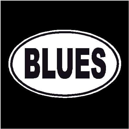 Blues Oval Decal
