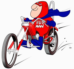 budman ON MOTORCYCLE sticker 4