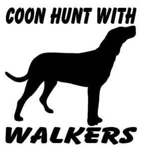 Coon Hunting Vinyl Diecut Car Decal 4