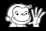 Curious George Waving Decal Sticker