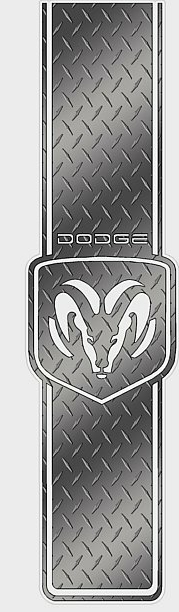 DODGE FILLS Truck bed Stripe 6 Silver Diamondplate