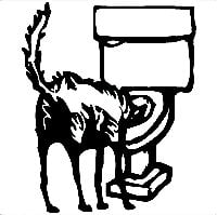 Dog Drink Toilet Funny Decal