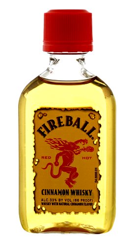 Fireball Whisky Miniature Bottle Shaped Sticker