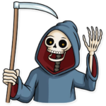 friendly death_grim reaper sticker 5