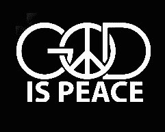 God is Peace Die Cut Car Decal