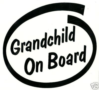 grandchild on board die cut decal