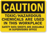 Hazardous Chemicals Caution Sign 2